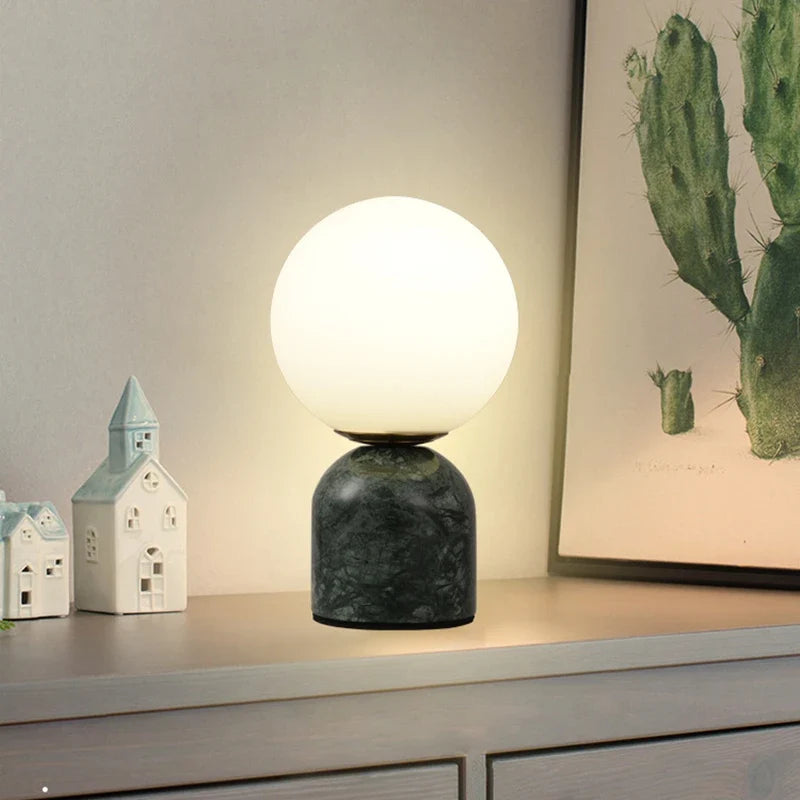 Marble Glass Table Lamp