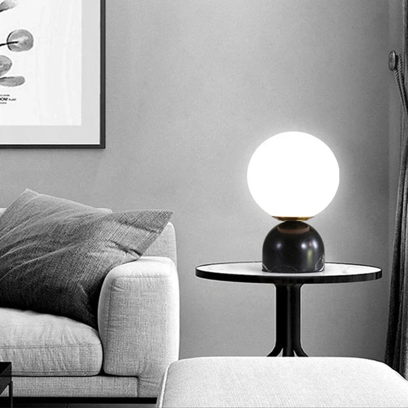 Marble Glass Table Lamp