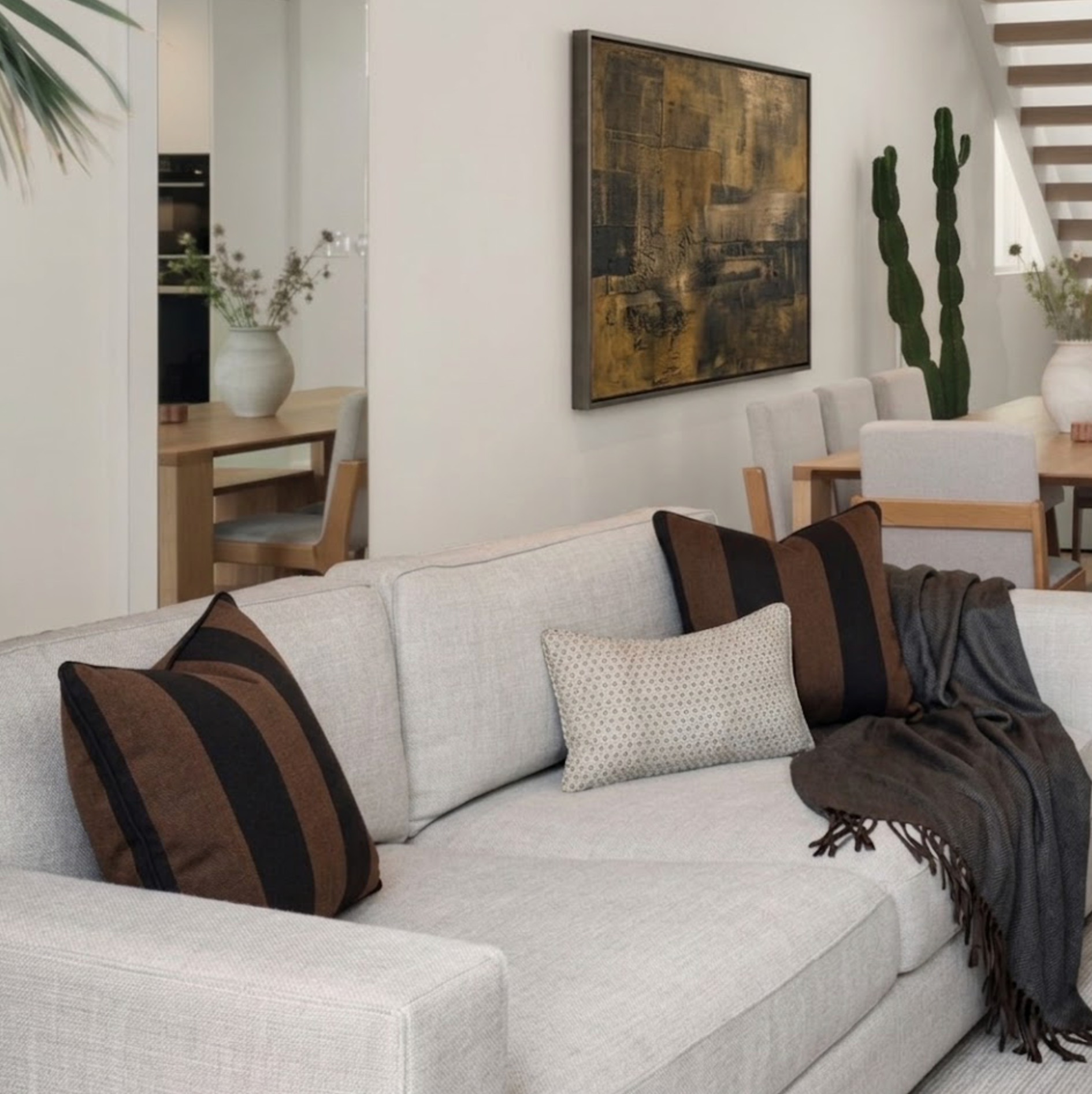 Hemlock Woven Pillow Cover in Java Brown, Schumacher Textiles