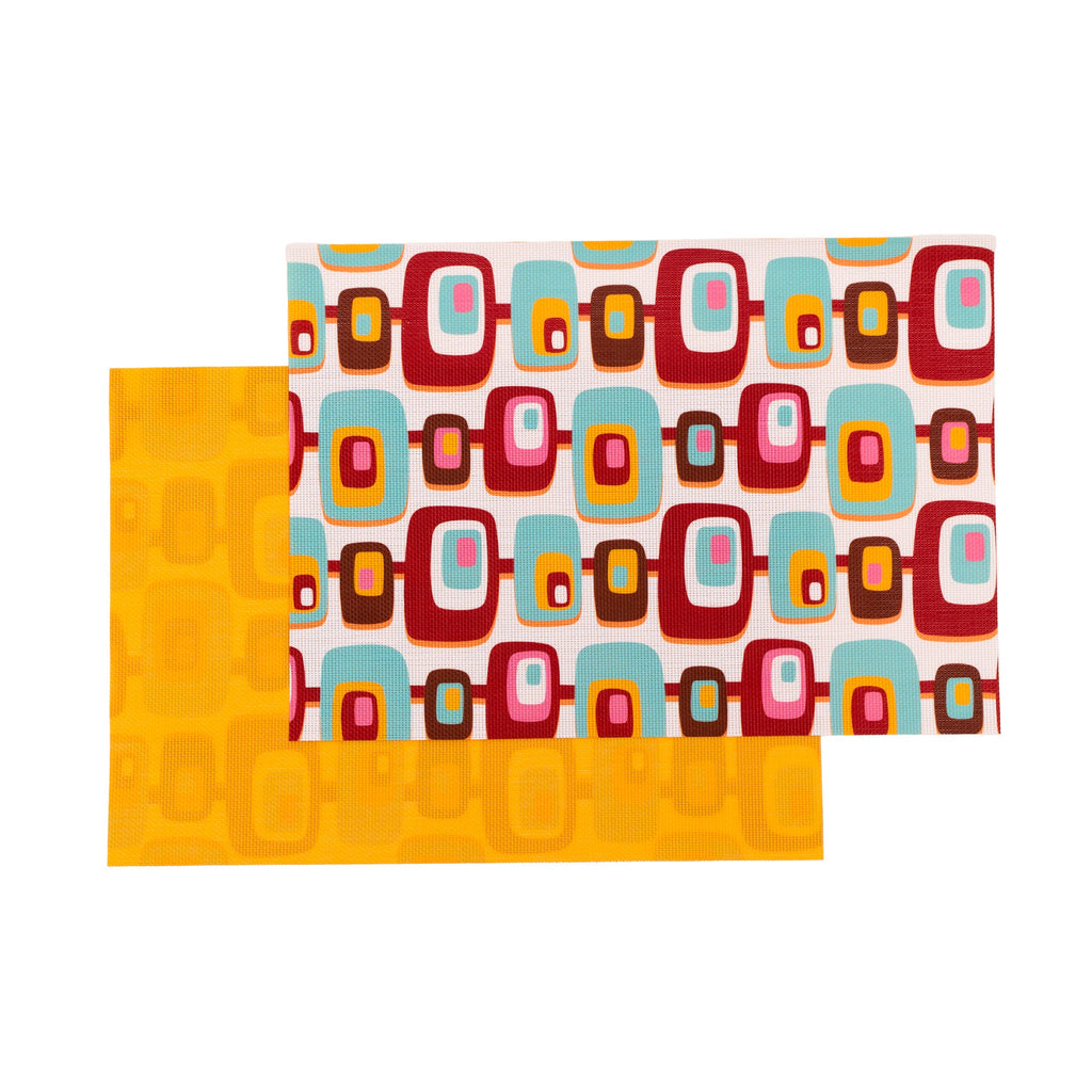Atomic double-sided Woven Rectangular Placemat