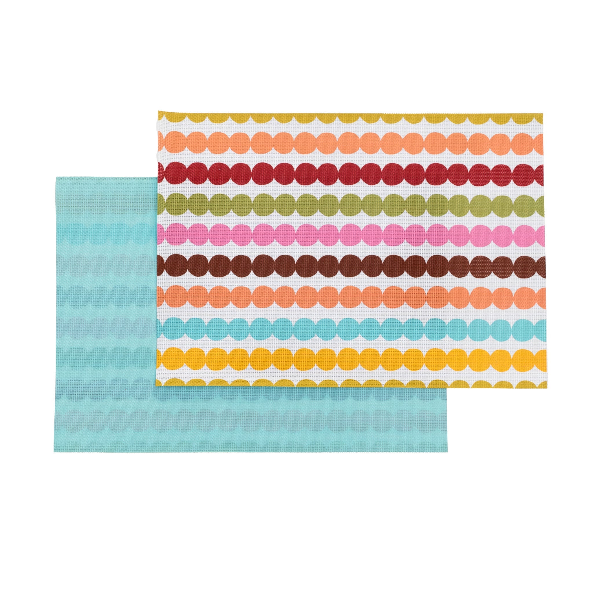 Pom Pom double-sided Woven Rectangular Placemat - set of 4
