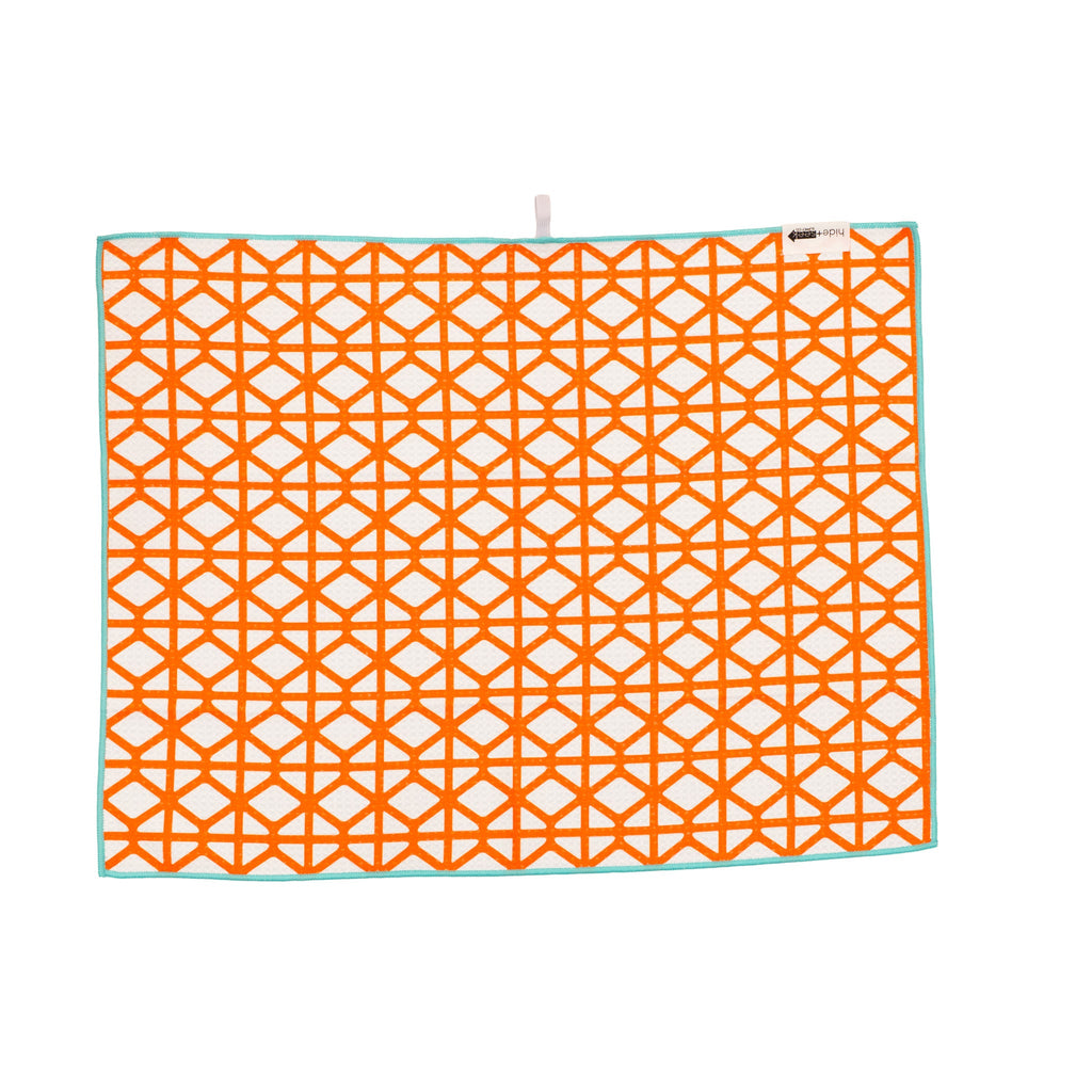 Orange Breeze Block Hand Towel 18" x 24"