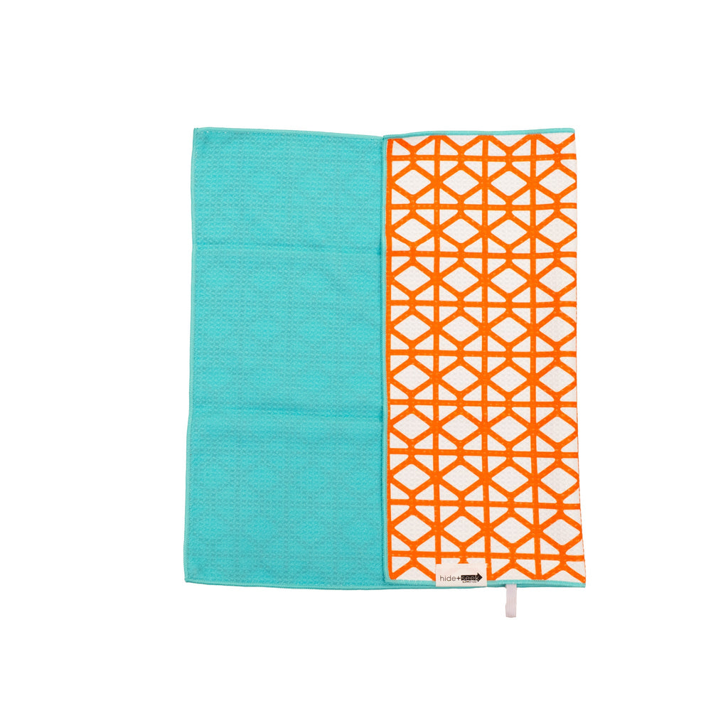 Orange Breeze Block Hand Towel 18" x 24"