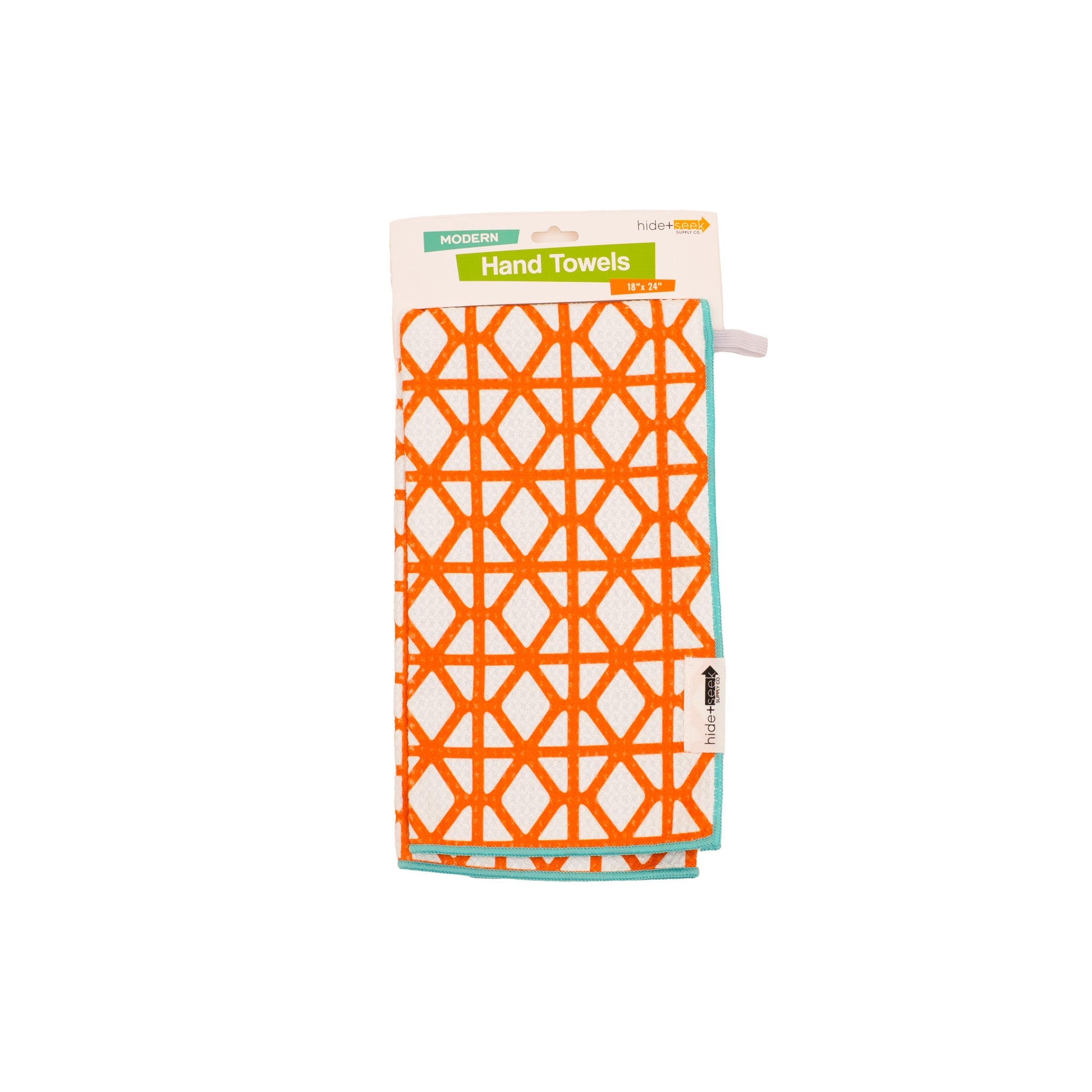Orange Breeze Block Hand Towel 18" x 24"
