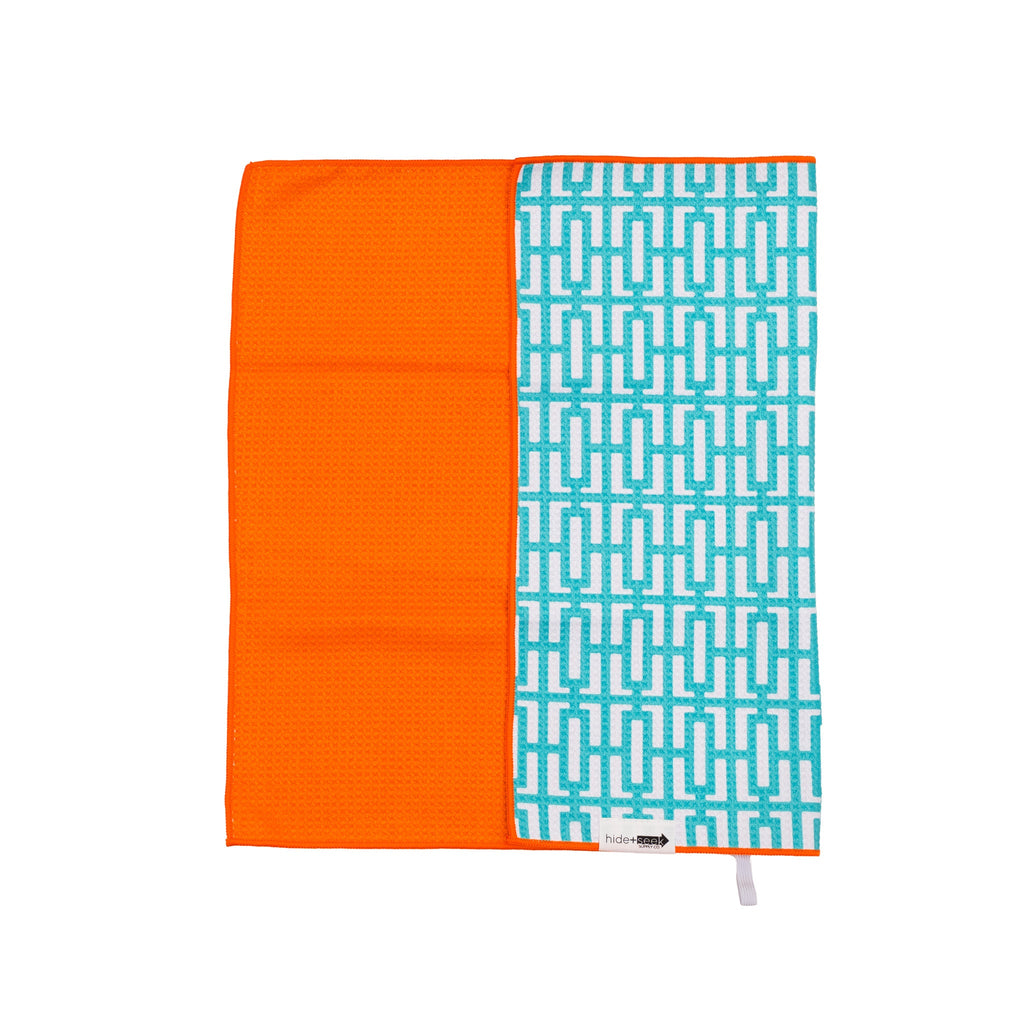 Turquoise Breeze Block Hand Towel 18" x 24"