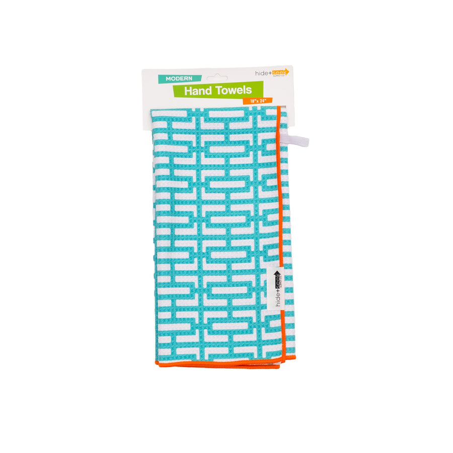 Turquoise Breeze Block Hand Towel — 18 × 24 in.