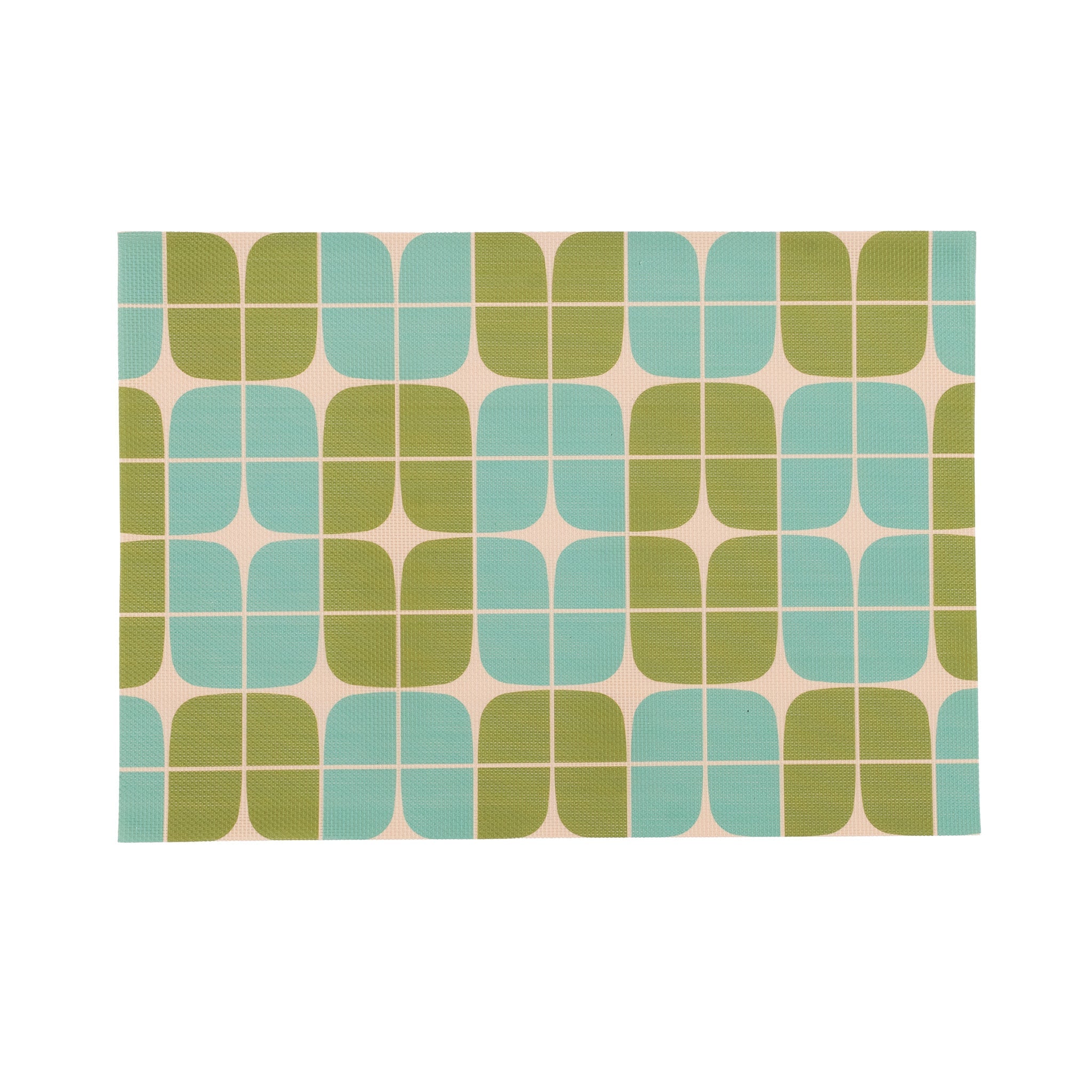 Intersection double-sided Woven Rectangular Placemat - set of 4