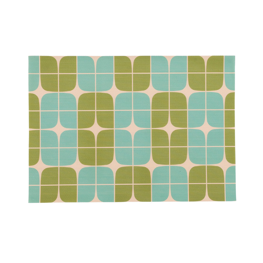 Intersection double-sided Woven Rectangular Placemat - set of 4