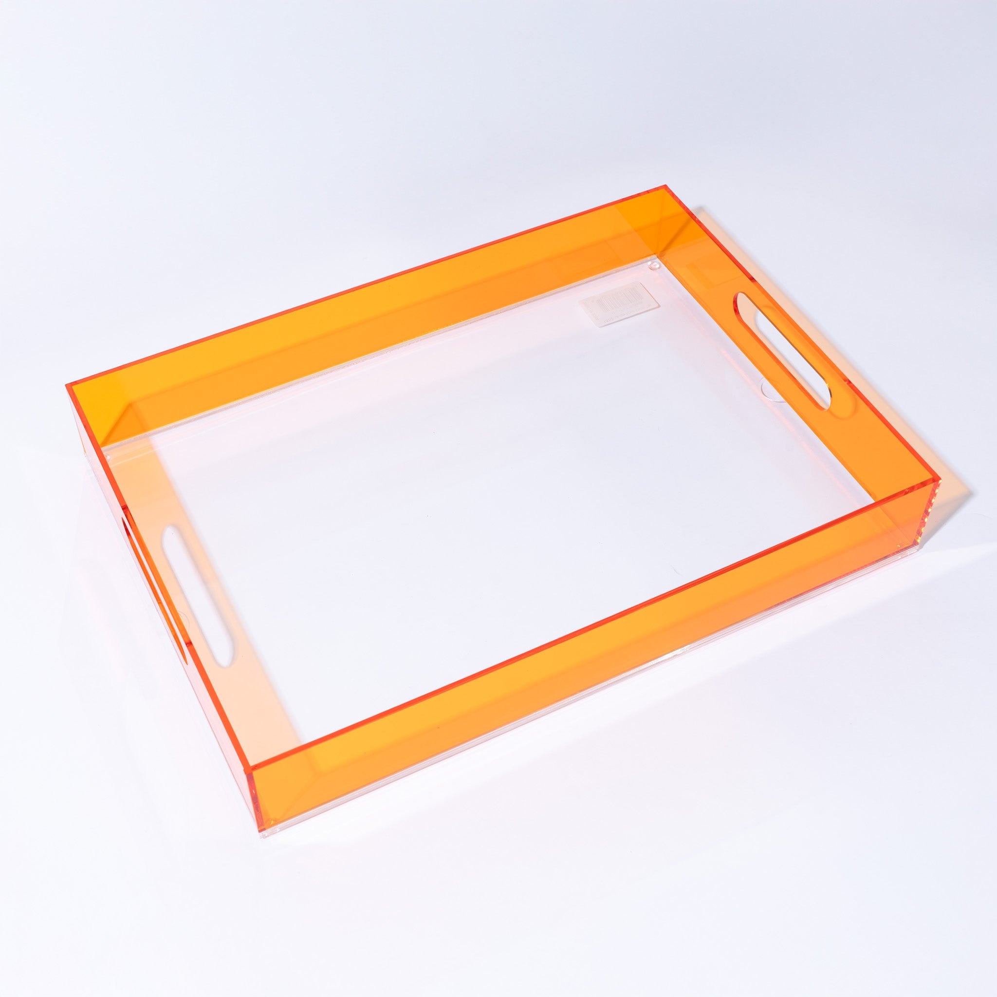 Levitate Acrylic Artwork+Serving Tray-17" x 12" x 2.75"-Orange