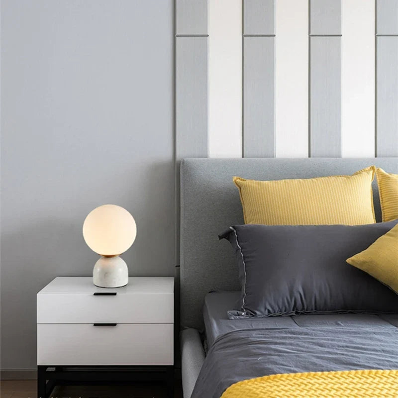 Marble Glass Table Lamp