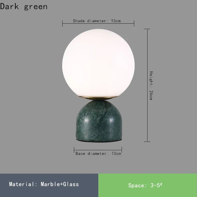Marble Glass Table Lamp