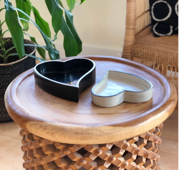 Heart Bowls Black + White