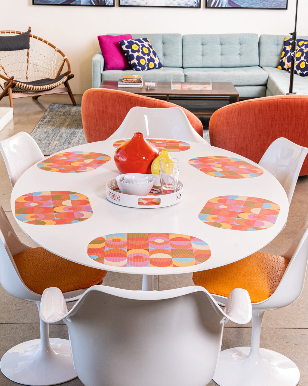 Blink double-sided Oval Woven Placemat 12" x 17" diameter