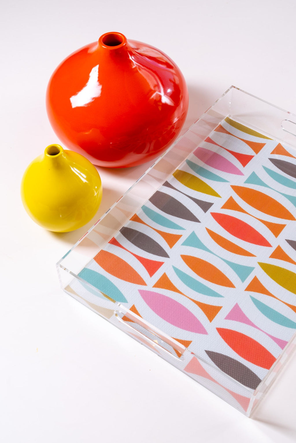 Levitate Acrylic Artwork+Serving Tray-17" x 12" x 2.75"-Clear