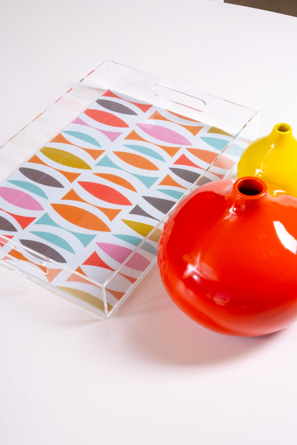 Levitate Acrylic Artwork+Serving Tray-17" x 12" x 2.75"-Clear
