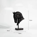 Horse Head - Decorative Black Figurine