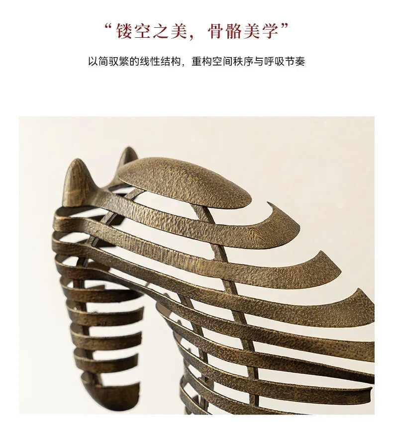Horse Head Sculpture - Geometric Metal
