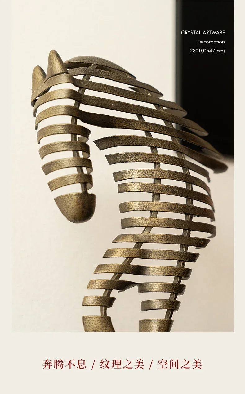 Horse Head Sculpture - Geometric Metal