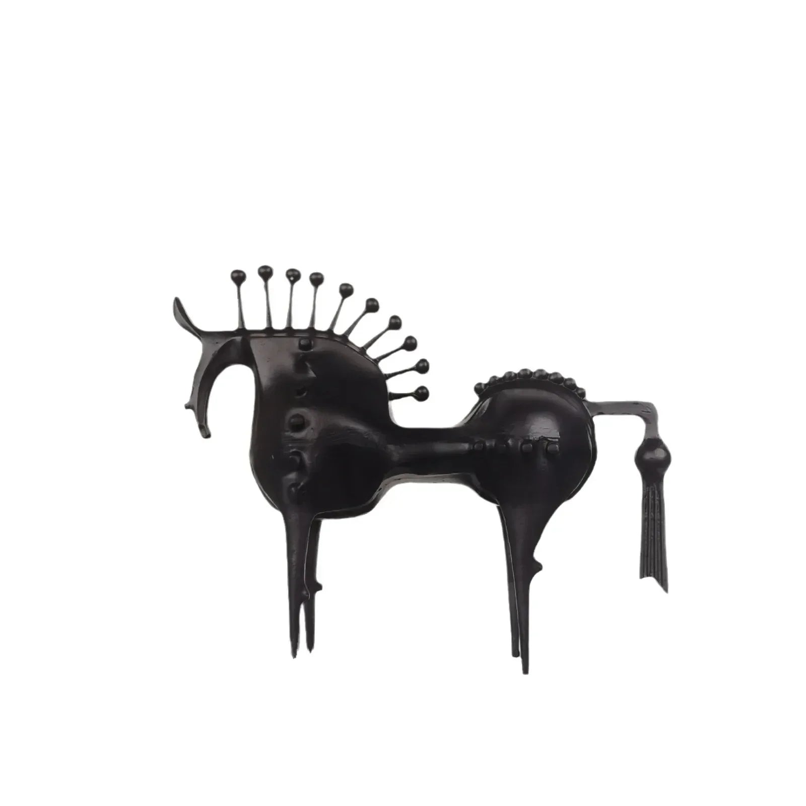 Horse Sculpture Matte Black Iron Decor for Your Modern Home