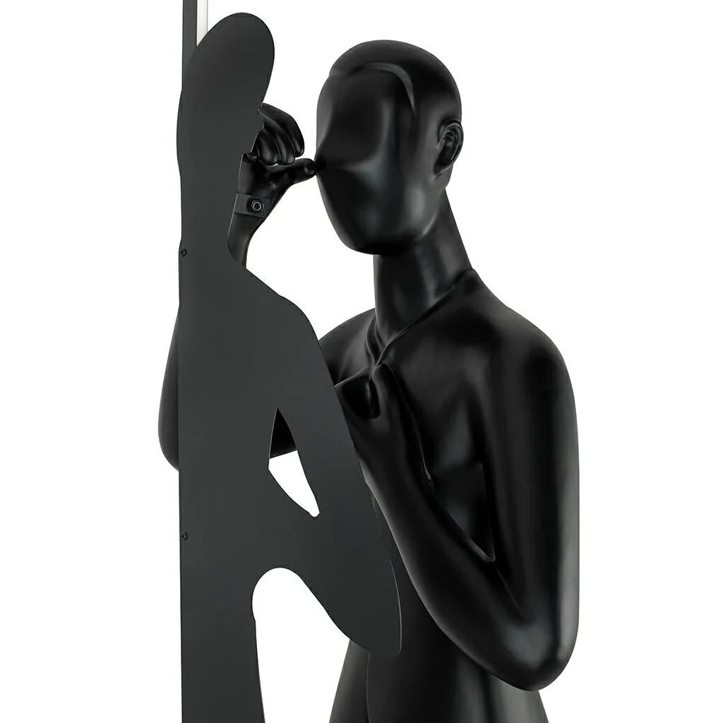 Human Mirror Sculpture Floor Lamp