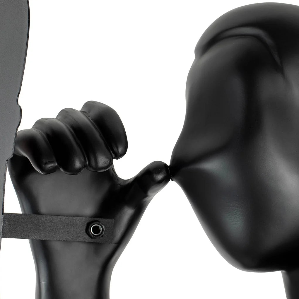 Human Mirror Sculpture Floor Lamp