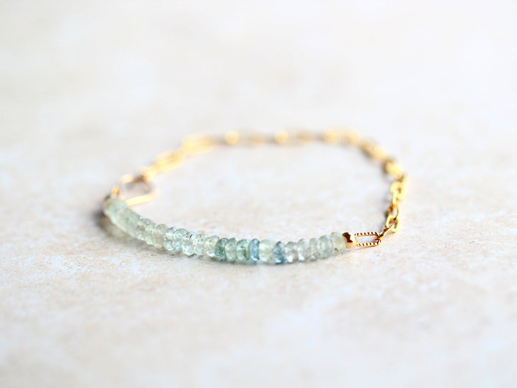 Cara Beaded Bracelet - Aquamarine
