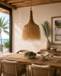 Banana Leaf w/Fringe Hanging Light