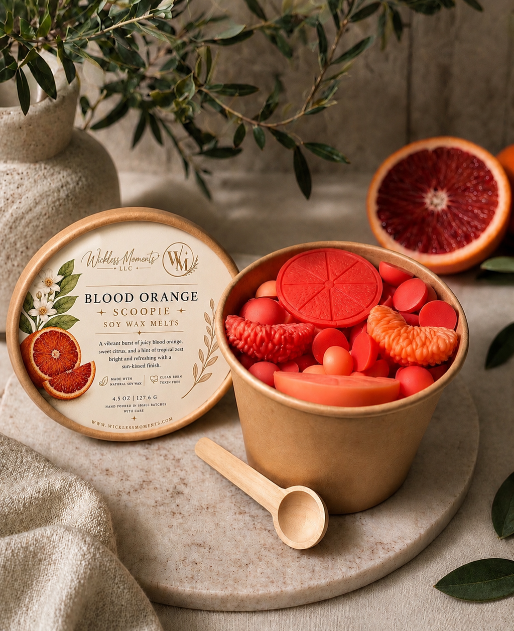 Blood Orange Scoopie Wax Melt Cup | 4.5 oz