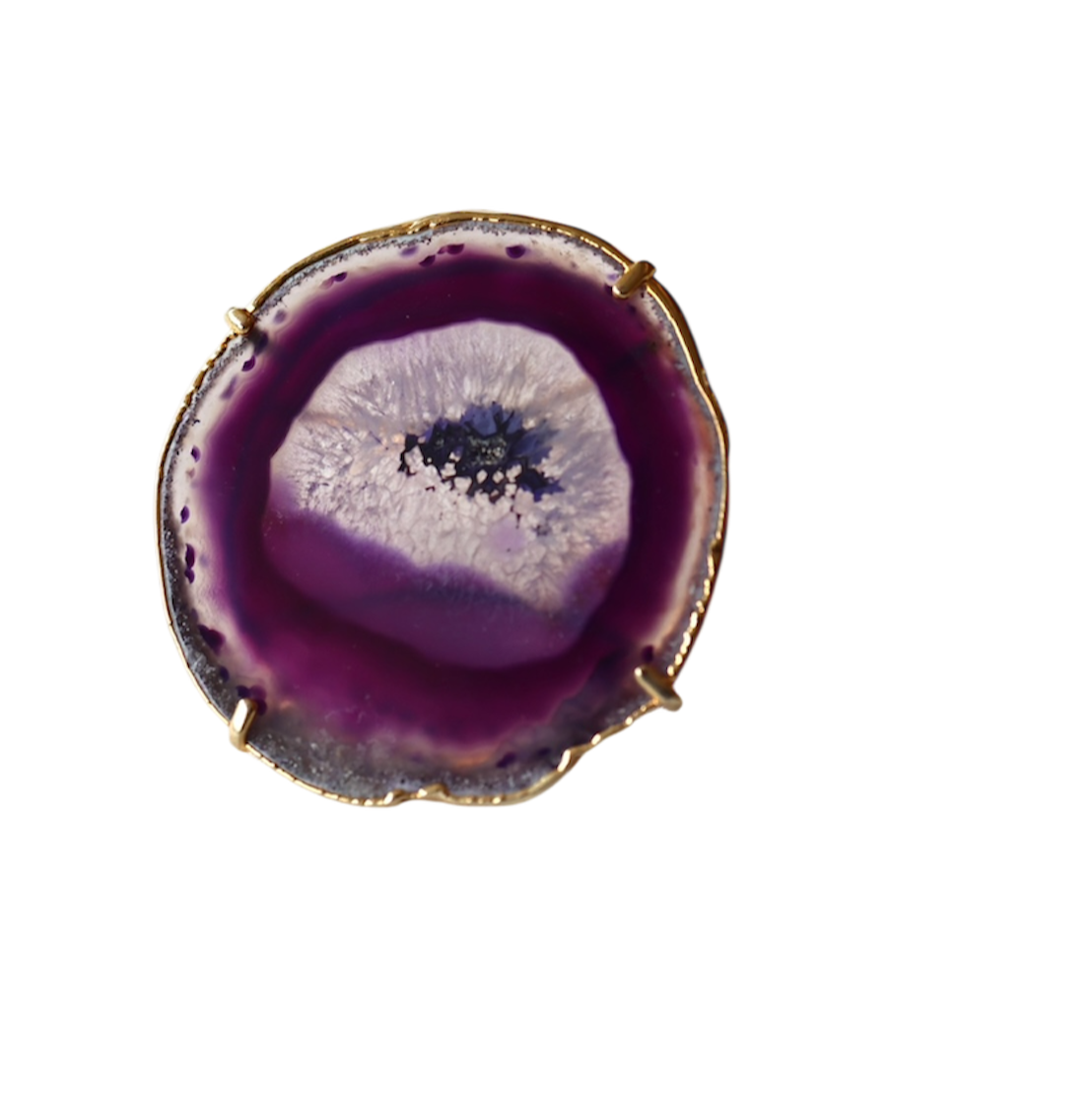 Amethyst Agate Napkin Rings (Set of 2)