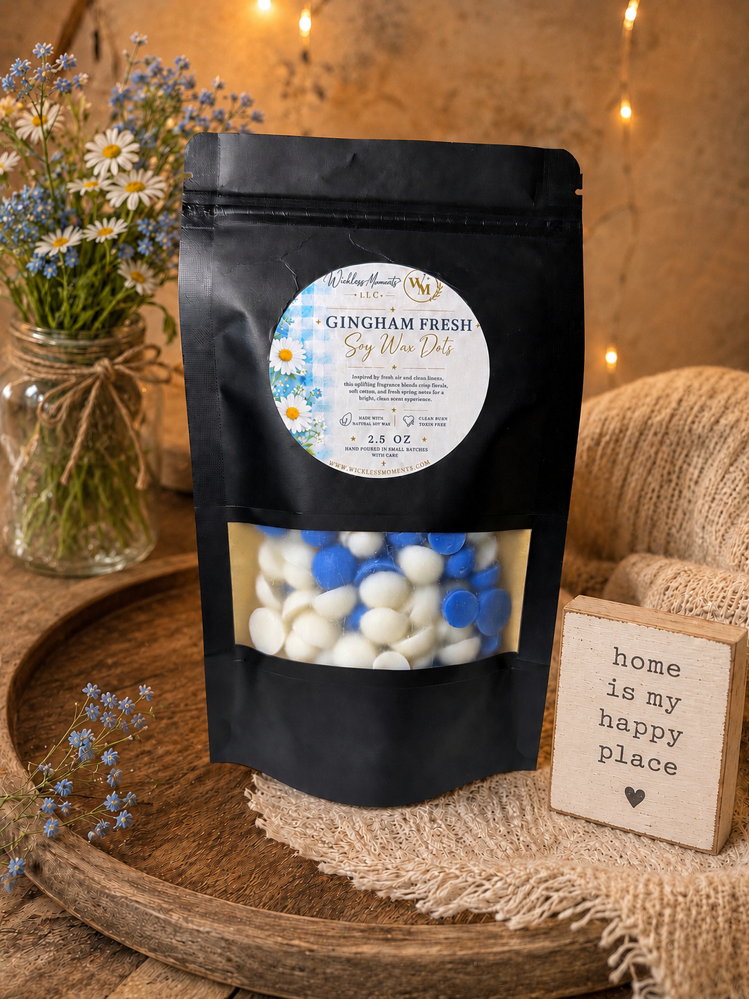 Gingham Fresh Soy Wax Melt Dots | Small Bag 2.5 oz