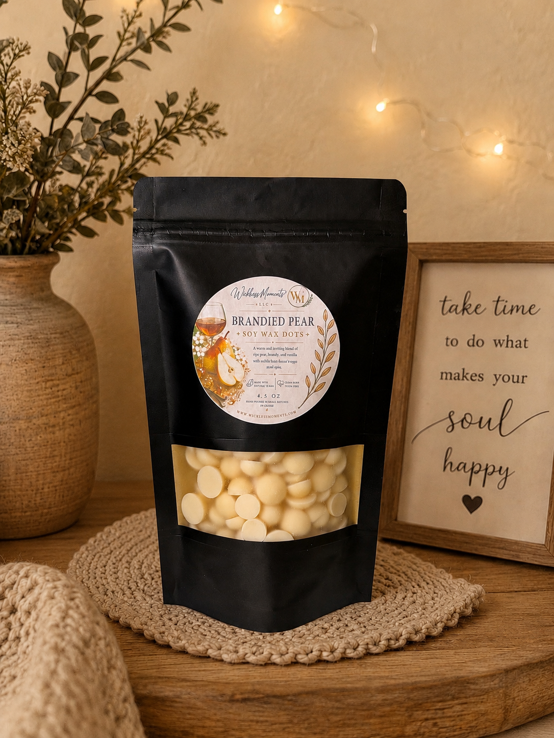 Brandied Pear Soy Wax Dots | Medium Bag 4.5 oz