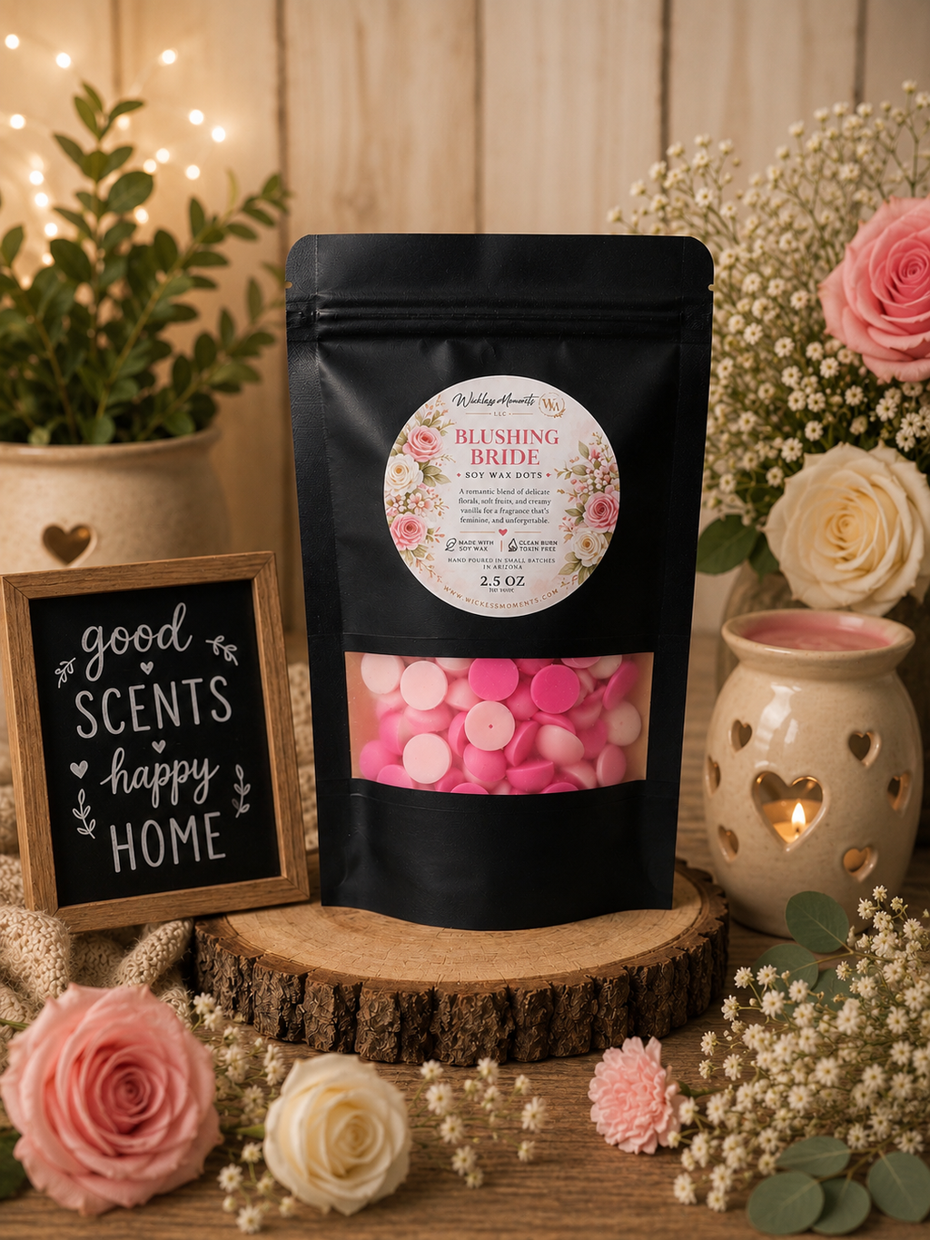 Blushing Bride Soy Wax Melt Dots | Small Bag 2.5 oz