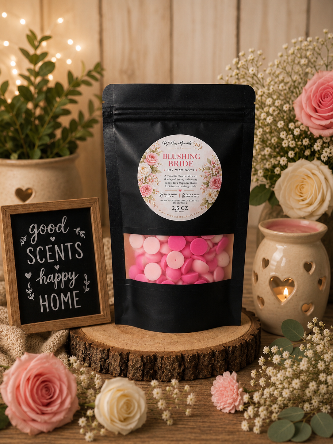 Blushing Bride Soy Wax Melt Dots | Small Bag 2.5 oz