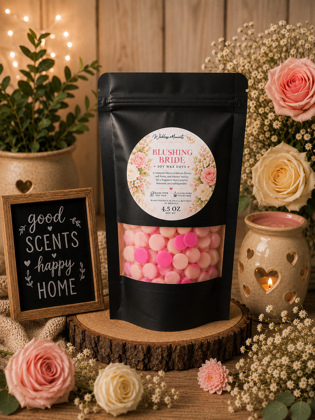 Blushing Bride Soy Wax Dots | Medium Bag 4.5 oz