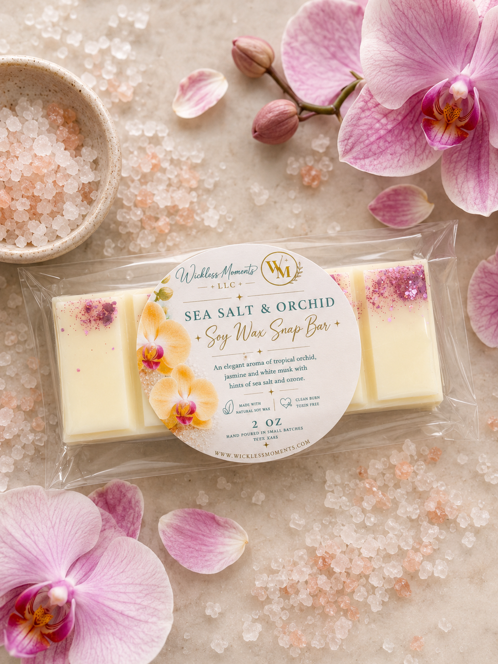 Sea Salt & Orchid Soy Wax Snap Bar | 2 oz