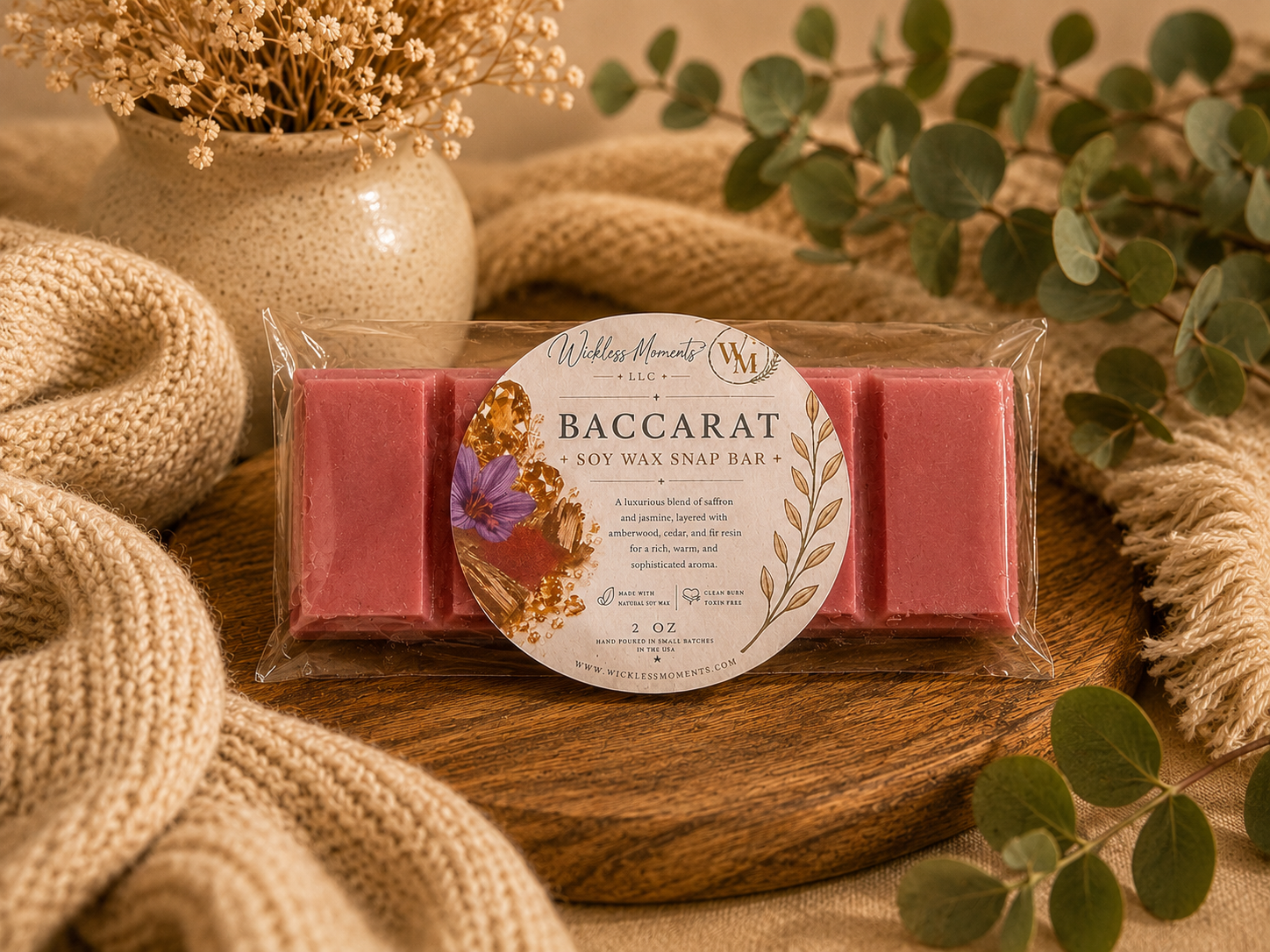 Baccarat Rouge Soy Wax Snap Bar | 2 oz