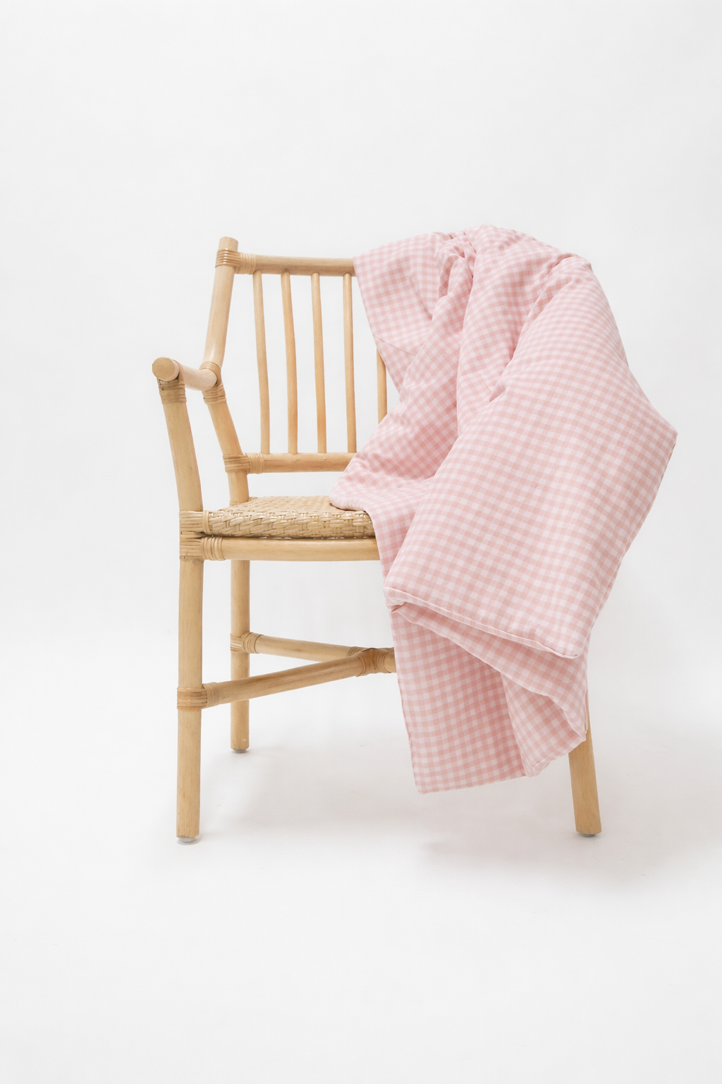 Pink Gingham Crib Quilted Blanket