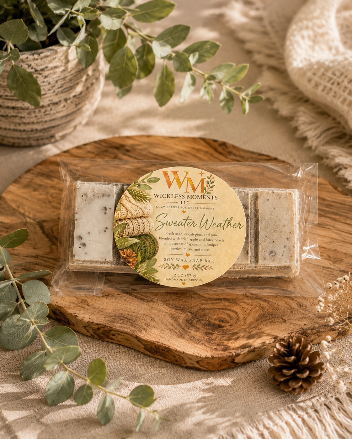 Sweater Weather Soy Wax Snap Bar | 2 oz