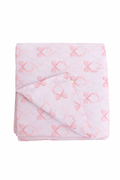Pink Bow Crib Quilted Blanket