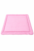 Pink Gingham Padded Baby Play Mat