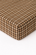 Brown Plaid Crib Sheet