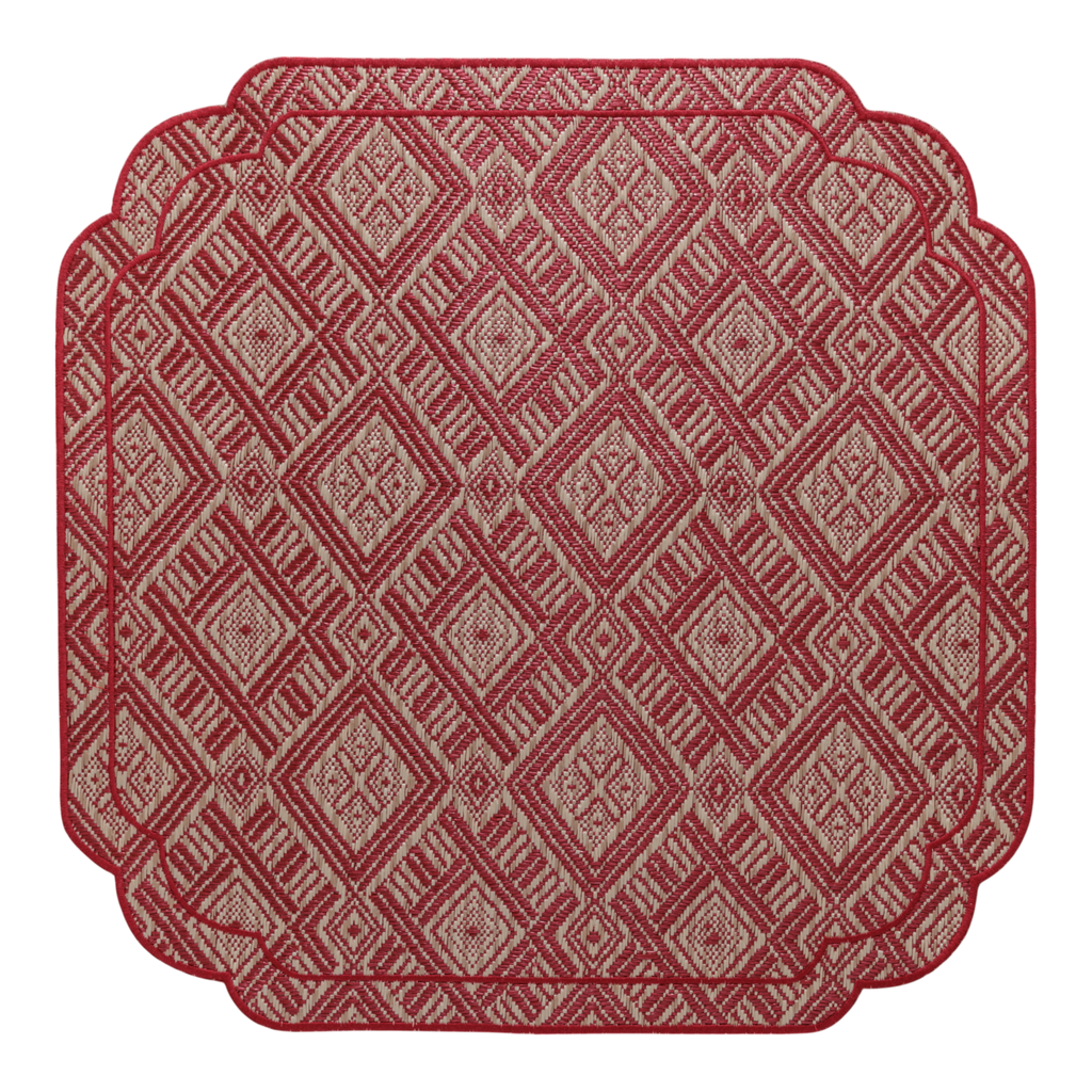 Ruby Mosaic Placemats (Set of 2) - Double Face