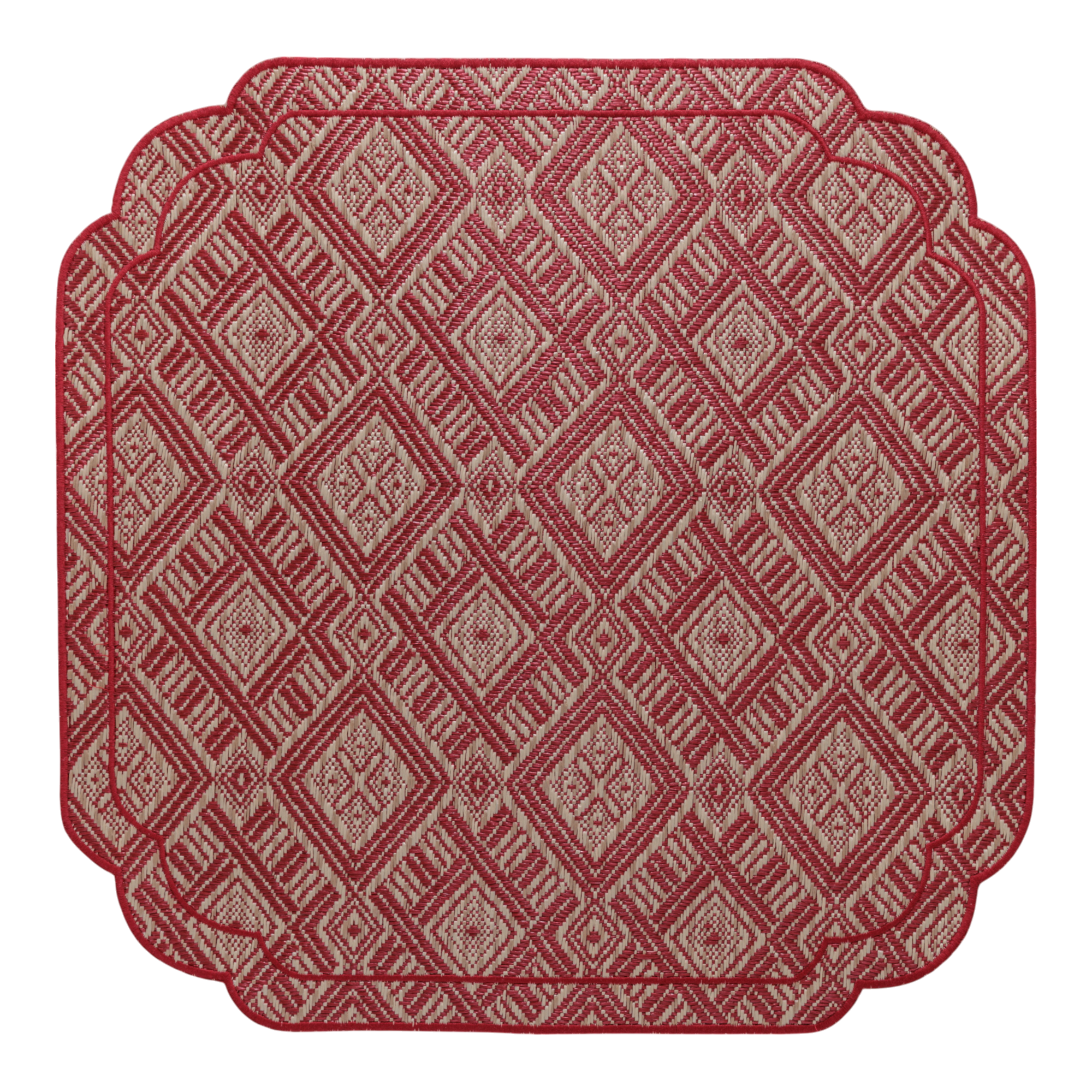 Ruby Mosaic Placemats (Set of 2) - Double Face
