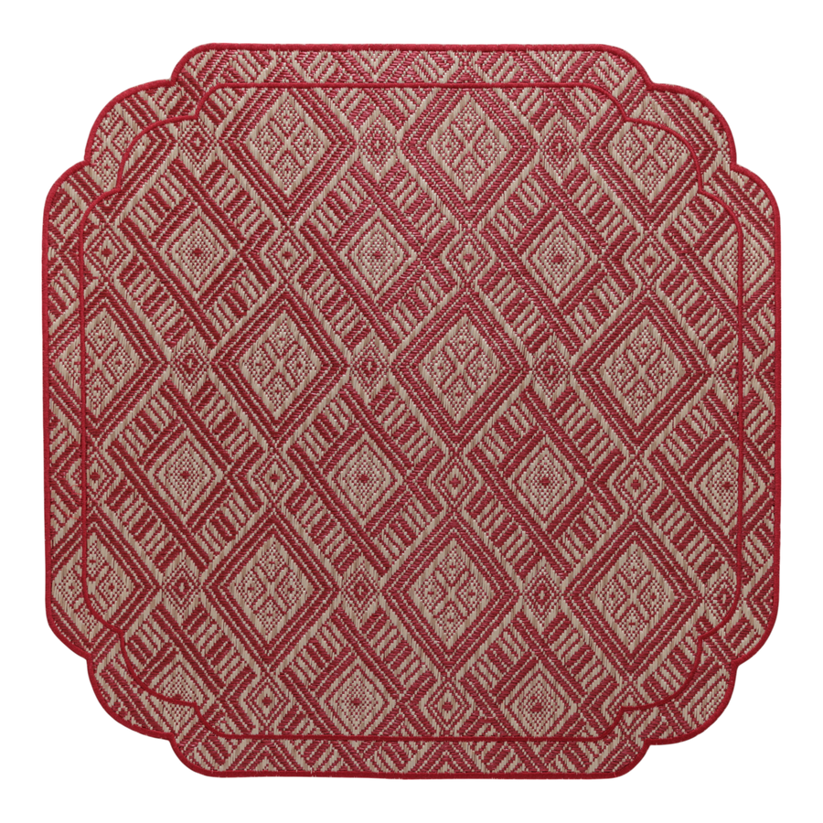 Ruby Mosaic Placemats (Set of 2) - Double Face