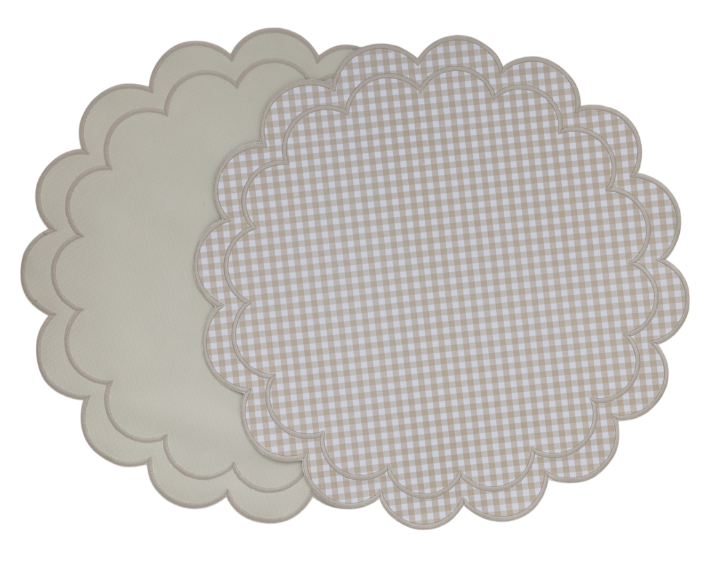Provence Beige Placemats (Set of 2) - Double Face