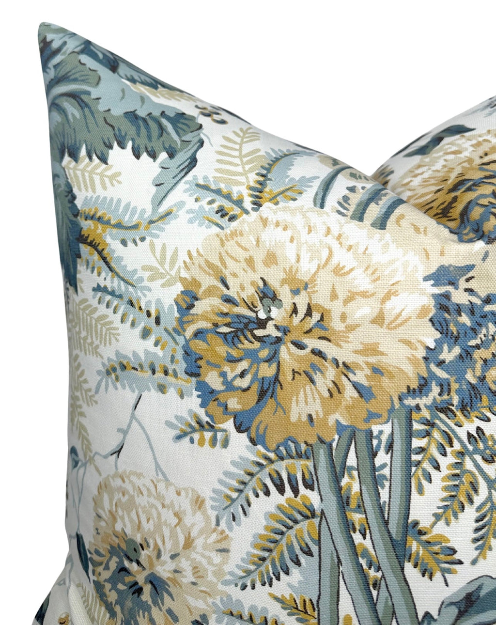 Dahlia Floral Pillow Cover in Soft Gold, Thibaut Pillows