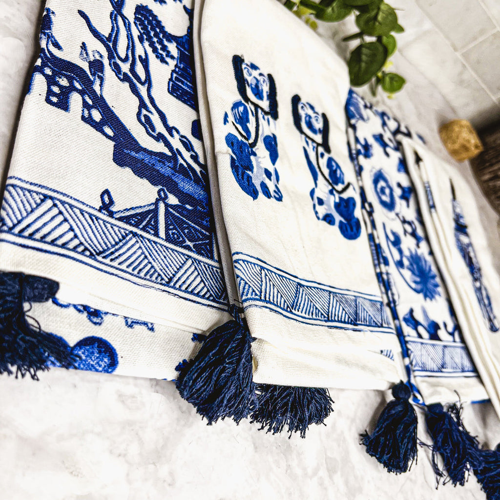 Blue & White Chinoiserie Tea Towels