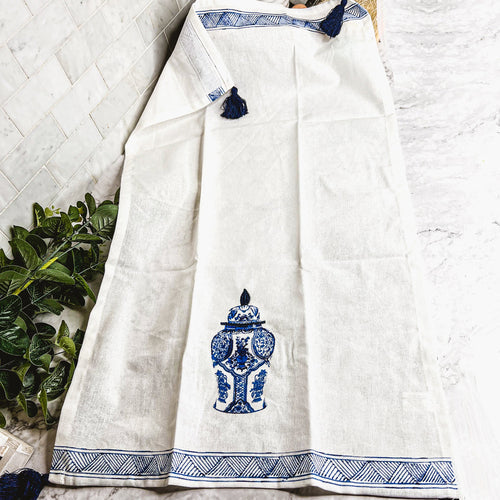 Blue & White Chinoiserie Tea Towels