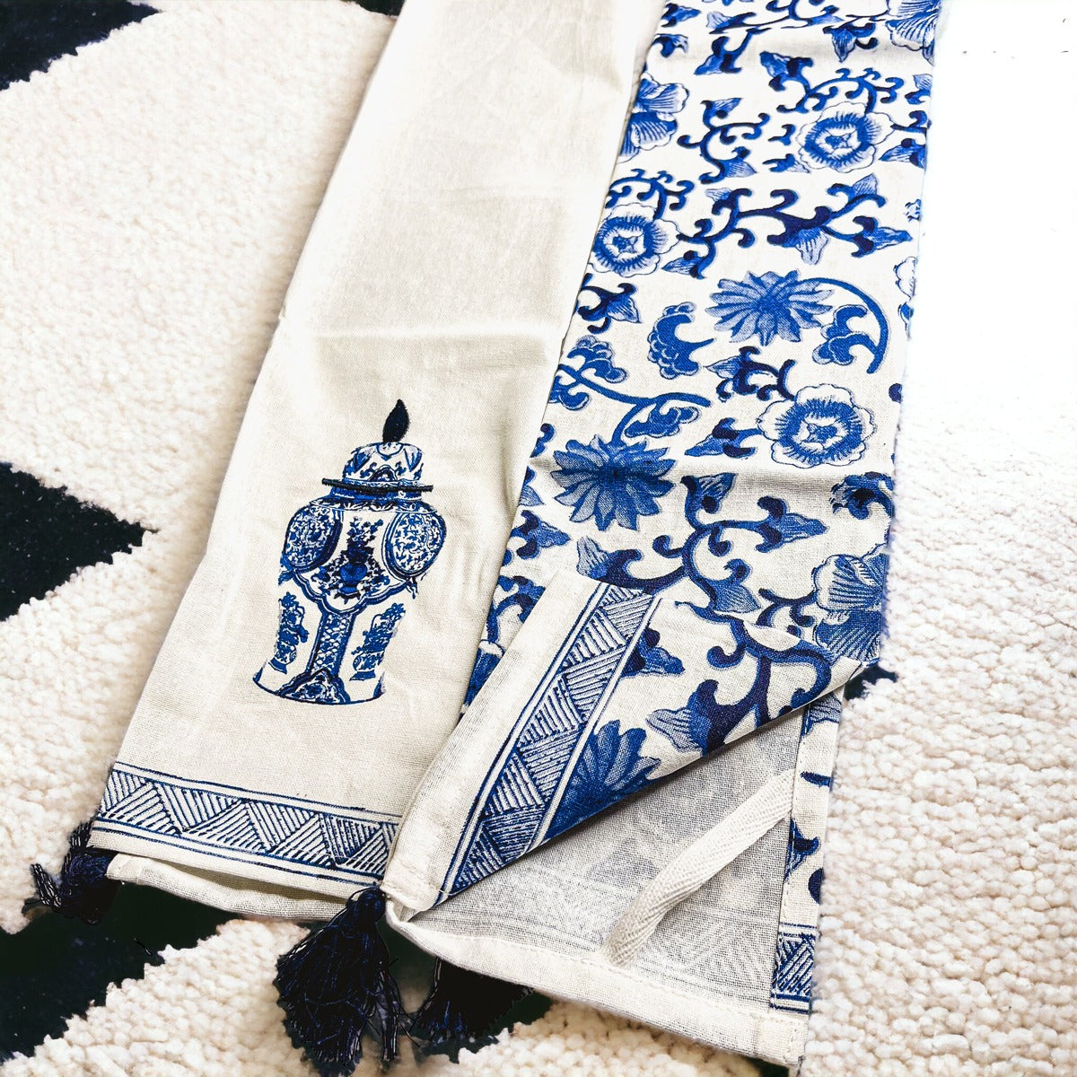 Blue & White Chinoiserie Tea Towels