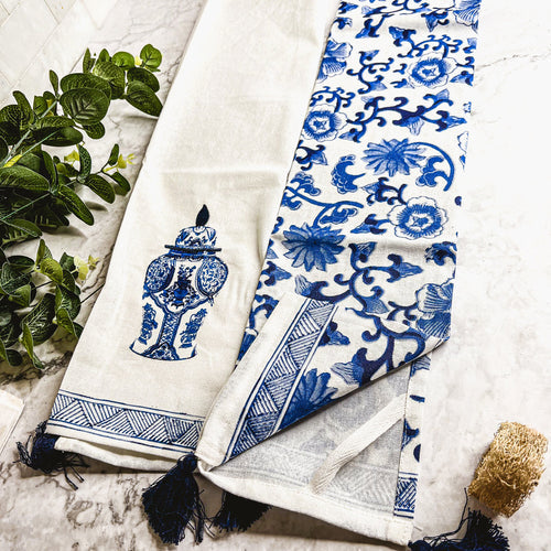 Blue & White Chinoiserie Tea Towels